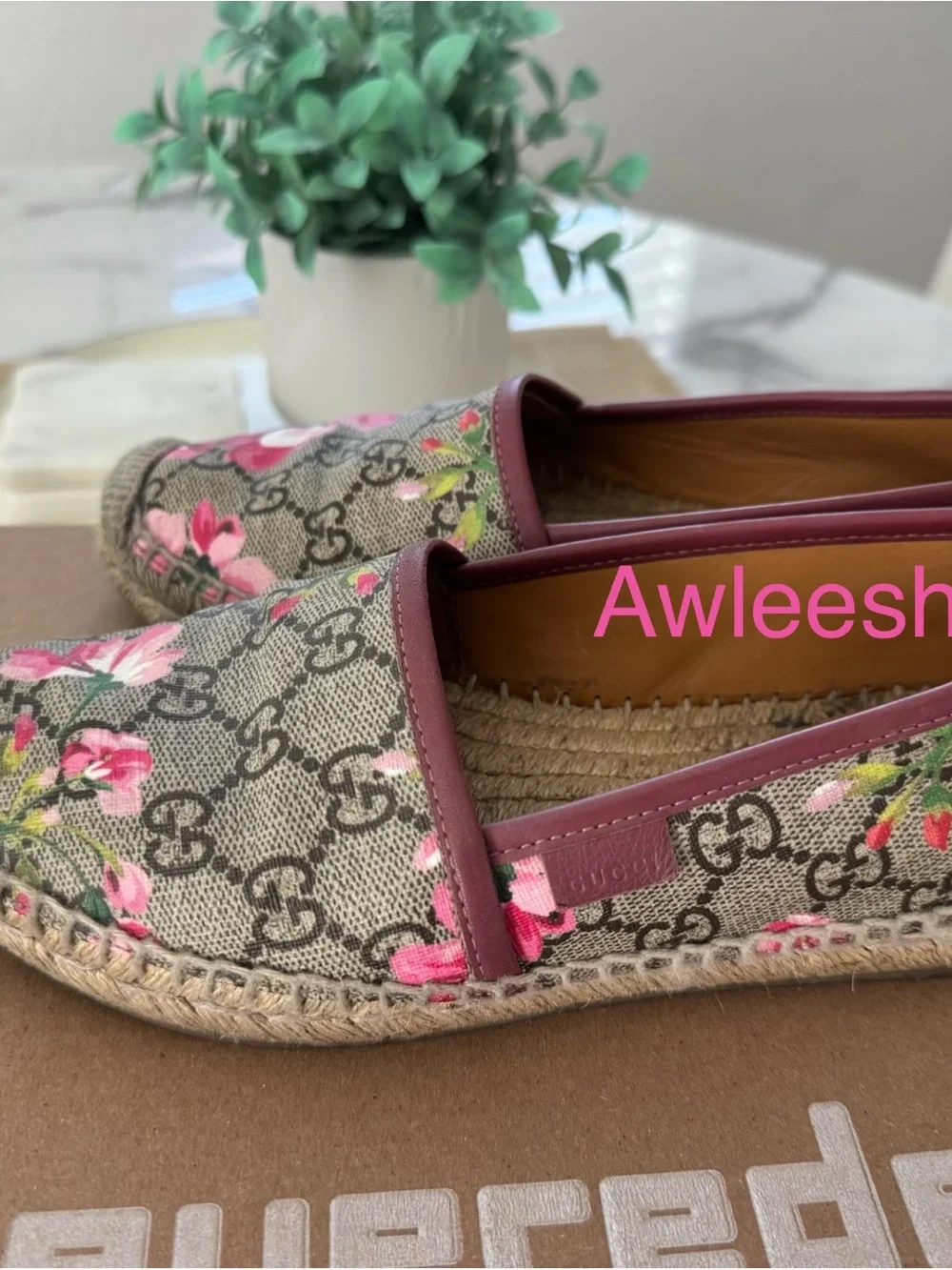 Gucci Pink Floral GG Canvas Espadrilles